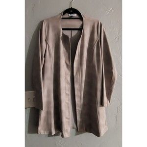 Monaco Blue Jacket Women Size M Long,Polyester, Elastano, Made In France Pocker.